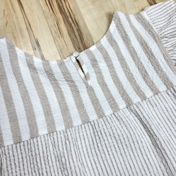 Blu Pepper Striped Ruffle Blouse - Picture 3 of 10